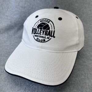 Ozark Volleyball Club Men White Hit Wear Strapback Hat Fayetteville AR OSFA